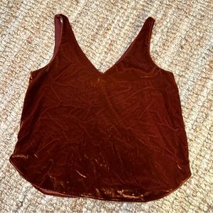 LOFT velvet shell tank top PETITE